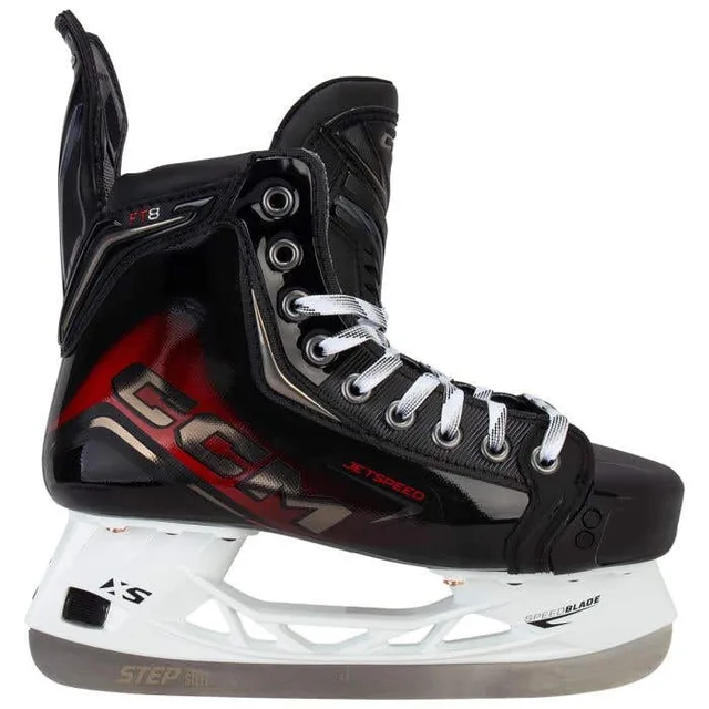CCM Jetspeed FT8 intermediate hockey skate -- product side view